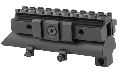 NCSTAR SKS Tri-Rail receiver cover, black, see-through with Weaver-style rail