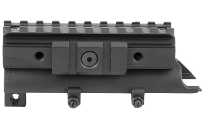 NCSTAR SKS Tri-Rail receiver cover, black, see-through with Weaver-style rail