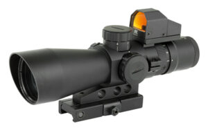 NcSTAR USS Gen II 3-9x42 P4 Sniper scope with integrated micro red dot, black anodized finish