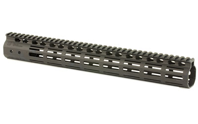 Noveske NSR 15-inch M-LOK handguard in black hard coat anodized finish