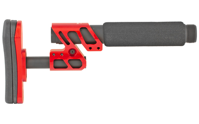 Odin Works Zulu 2.0 adjustable stock with padded buffer tube in red for AR-15