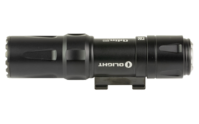 Olight ODIN Mini rechargeable weapon light, black anodized, mounted on rail