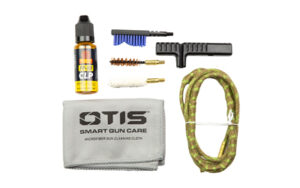 Otis Ripcord Deluxe .30 Cal cleaning kit with bore brush, cotton mop, and 0.5 fl oz FP-10 CLP