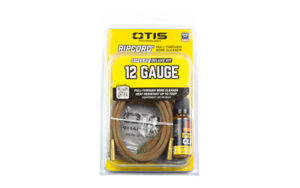 Otis Ripcord Deluxe 12GA cleaning kit with bore brush, cotton mop and 0.5 fl oz FP-10 CLP