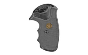 Pachmayr Gripper black rubber pistol grip with finger grooves for Smith & Wesson J-frame square butt