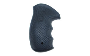 Pachmayr Diamond Pro black rubber revolver grip for S&W K/L round butt with Diamond Plate textured surface
