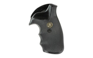 Pachmayr Gripper black rubber grips with finger grooves for Smith & Wesson N-frame square butt