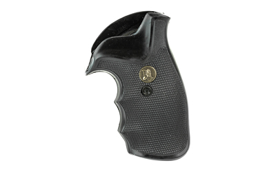 Pachmayr Gripper black rubber grips with finger grooves for Smith & Wesson N-frame square butt