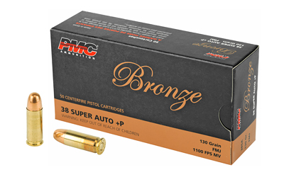 PMC Bronze .38 Super +P 130 gr FMJ 50rd box product image