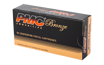PMC Bronze .40 S&W 180gr FMJ-FP ammunition 50rd box