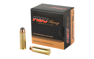 PMC Bronze .44 Magnum 180 gr JHP 25 rd box of handgun ammunition