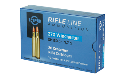 PPU .270 Winchester 150 gr Soft Point 20-round box