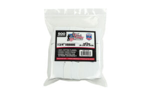 Pro-Shot 1.75-inch square cotton flannel cleaning patches, 500 count, fits 7mm-.38 cal and 6mm benchrest