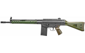 PTR 91 GIRK .308 Win 16in rifle with green synthetic stock and welded scope mount