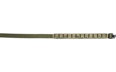 Quake Claw Slimline camo rifle sling with integrated non-slip pad and QD swivels