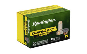 Remington Core-Lokt .357 Magnum 180gr Jacketed Hollow Point ammunition box, 20 rounds