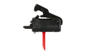 Rise Armament Rave PCC flat trigger in red, single-stage, nitride finish