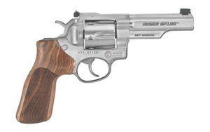 Ruger GP100 Match Champion .357 Mag 4.2 inch satin stainless revolver side view