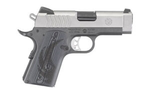 Ruger SR1911 Officer-Style 9mm pistol with 3.6-inch stainless slide and aluminum frame