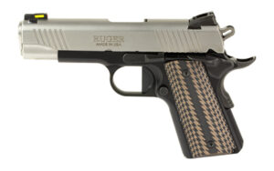 Ruger SR1911 CCO 9mm two-tone pistol with G10 desert brown grips and 4.25 inch Commander barrel