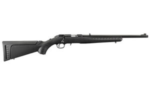 Ruger American Rimfire .22 LR rifle, 18-inch threaded barrel, black synthetic stock