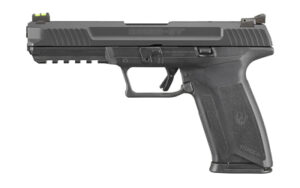 Ruger-57 Pro 5.7x28mm pistol, black finish, fiber optic front sight, includes two magazines