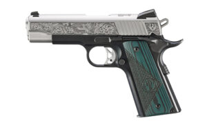 Ruger SR1911 Mayodan NC Edition .45 ACP 4.25in engraved stainless slide with green-black G10 grips
