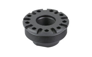 SilencerCo Bravo Direct Thread Mount 5/8x24 black steel close-up