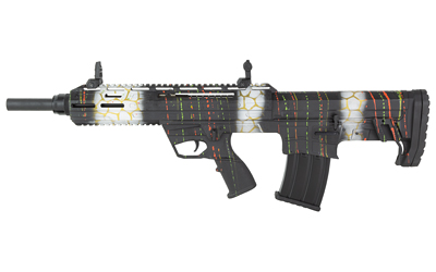 Tokarev TBP-12 SP 12 Gauge bullpup shotgun in splatter camo with 18.5 inch barrel and Picatinny rail