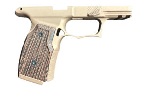 Sharps Bros grip module for Sig P365X/P365XL in Flat Dark Earth with Wenge wood panels