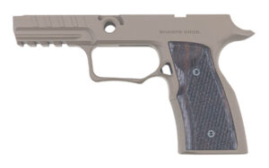 Sharps Bros SBGM10 grip module Flat Dark Earth 7075-T6 aluminum with Wenge wood grips for Sig P320