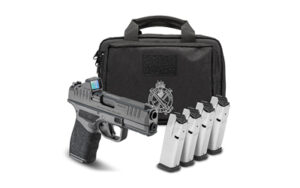 Springfield Armory Hellcat Pro OSP 9mm pistol with Viridian RFX11 and four 10-round magazines