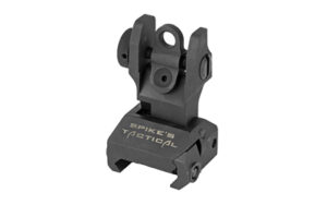 Spikes Tactical rear folding sight, black, flipped-up position