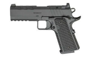 Springfield Armory Emissary 1911 AOS 9mm 4.25-inch optic-ready pistol, black, VZ G10 grips