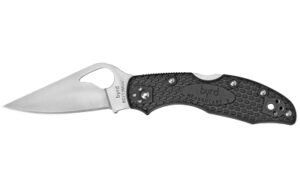 Spyderco Meadowlark 2 folding knife with black FRN handle and 8Cr13MoV blade, four-position clip
