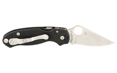 Spyderco Para 3 Satin 2.95-inch clip-point blade with black G-10 handle