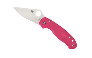 Spyderco Para 3 Lightweight folding knife, 2.93 inch CTS BD1N blade, pink textured FRN handle