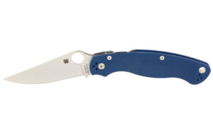 Spyderco Military 2 folding knife CPM SPY27 4-inch cobalt blue G-10 handle