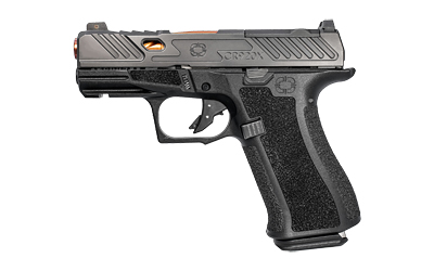 Shadow Systems CR920X Elite 9mm pistol with 3.41-inch spiral-fluted bronze barrel and black polymer frame
