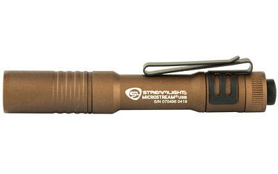 Streamlight MicroStream USB rechargeable pocket flashlight in Coyote finish, 250 lumens