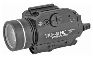 Streamlight TLR-2 HL rail-mounted tactical LED light with integrated red laser, black finish
