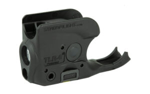 Streamlight TLR-6 1911 pistol light with white C4 LED and red laser in black polymer housing