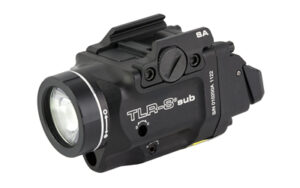 Streamlight TLR-8 Sub weapon light with red laser, black anodized, fits Springfield Hellcat