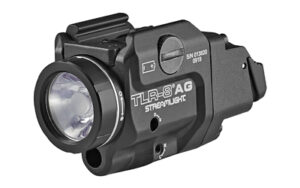 Streamlight TLR-8A G Flex weapon light with green laser on black anodized aluminum body