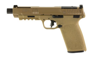 Smith & Wesson M&P 5.7 5in FDE pistol with threaded barrel and two 22-round magazines