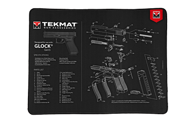 TekMat Ultra 20 cleaning mat for Glock Gen5 15x20 rubber parts diagram