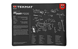 TekMat Ultra 15x20 cleaning mat for Sig P226 black and white parts diagram