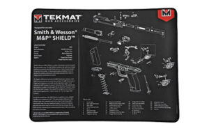 TekMat Ultra pistol cleaning mat for S&W M&P Shield, 15x20, black, stitched edge