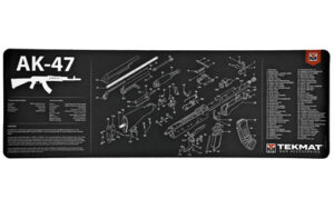 TekMat AK-47 cleaning mat 12x36 black with exploded parts diagram