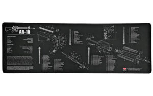 TekMat AR-10 12x36 cleaning mat black with exploded parts diagram